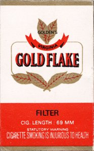 Gold Flake Golden's Virginia Filter Cig. Length 69 MM 10 carton