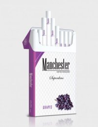 Manchester Superslims grapes cigarettes 10 cartons