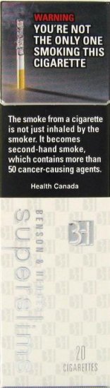 BENSON AND HEDGES SUPERSLIMS CIGARETTES 10 cartons