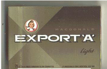 Export \'A\' Macdonald 25s Light wide flat hard box 10 cartons