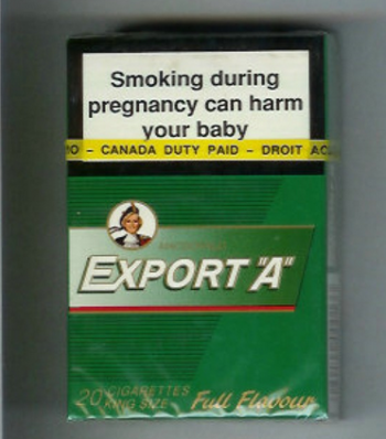Export \'A\' Macdonald Full Flavor green cigarettes 10 cartons