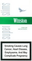 Winston Super Slims Fresh Menthol 100s Cigarettes 10 cartons Winston Super Slims Fresh Menthol 100s Cigarettes 10 cartons