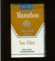 Marathon Non-Filter Exclusive Premium Blend white and yellow cig