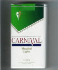 Carnival 100s Menthol Lights cigarettes 10 cartons Carnival 100s Menthol Lights cigarettes 10 cartons