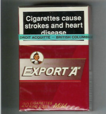 Export \'A\' Macdonald Mild red cigarettes 10 cartons