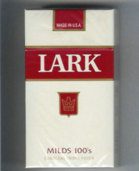 Lark Milds 100s Charcoal Triple Filter white and red hard box