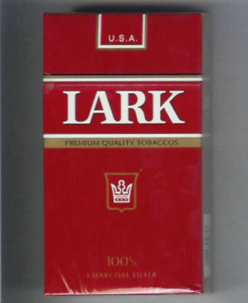 Lark Premium Quality Tobaccos 100s Charcoal Filter red cigarette