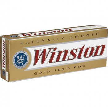 Winston Gold 100\'s box cigarettes 10 cartons