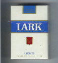 Lark Lights Charcoal Triple Filter white and blue cigs 10 carton