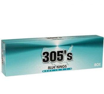 305\'s Blue Kings Box cigarettes 10 cartons