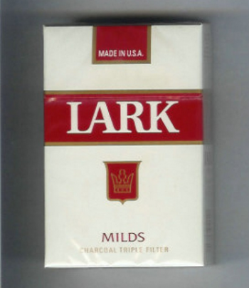 Lark Milds Charcoal Triple Filter white and red cigs 10 cartons