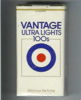 Vantage Ultra Lights 100s soft box cigarettes 10 cartons