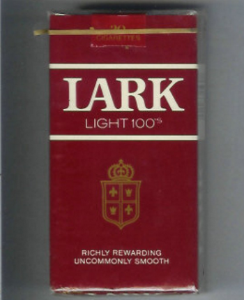 Lark Light 100s Richly Rewarding red soft box cigs 10 cartons