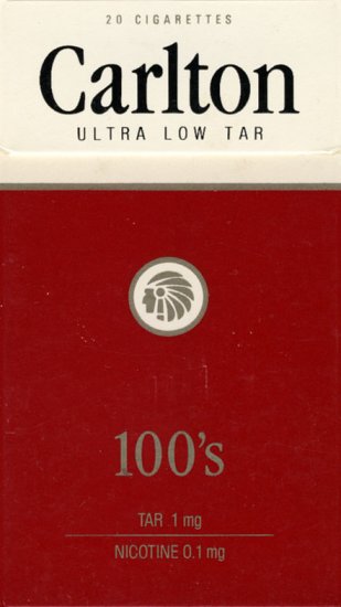 CARLTON Ultra Low Tar 100\'s cigarettes 10 cartons