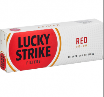 Lucky Strike Red 100\'s Box cigarettes 10 cartons