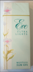 Eve Ultra Lights 120's Menthol Slim cigarettes 10 cartons