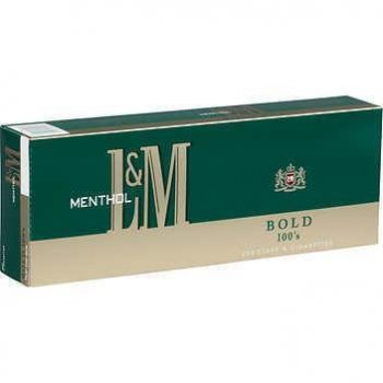 L&M Menthol 100\'s Bold Cigarettes 10 cartons