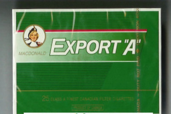 Export \'A\' Macdonald 25s green cigarettes 10 cartons