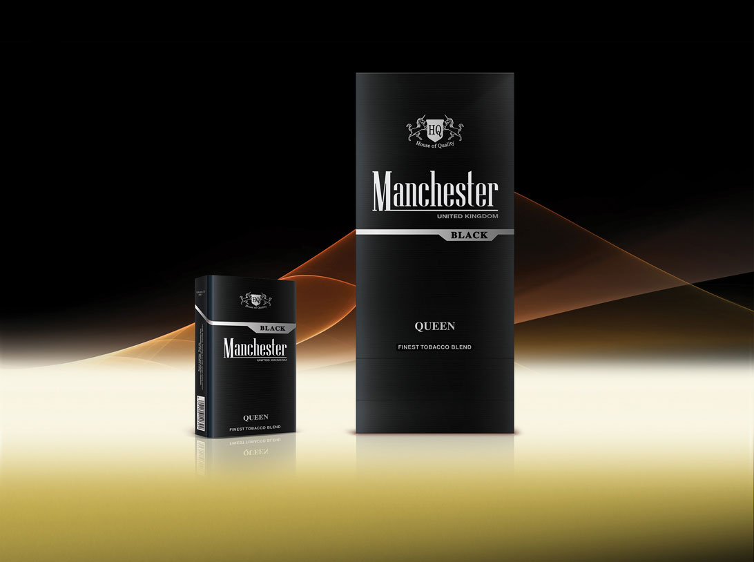 Manchester Queen black cigarettes 10 cartons - Click Image to Close