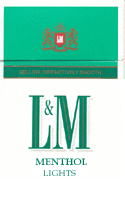 L&M Menthol Lights Cigarettes 10 cartons