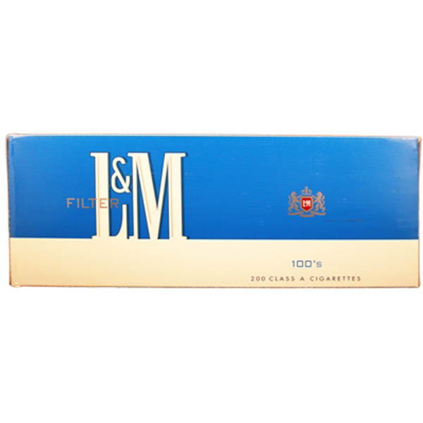 L&M BLUE 100s BOX cigarettes 10 cartonsL&M BLUE 100s BOX cigarettesL