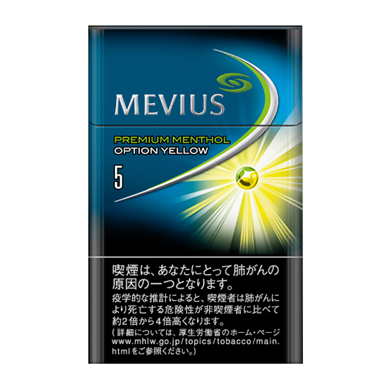 MEVIUS PUREMIUM MENTHOL OPTION YELLOW 5 cigarettes 10 cartons