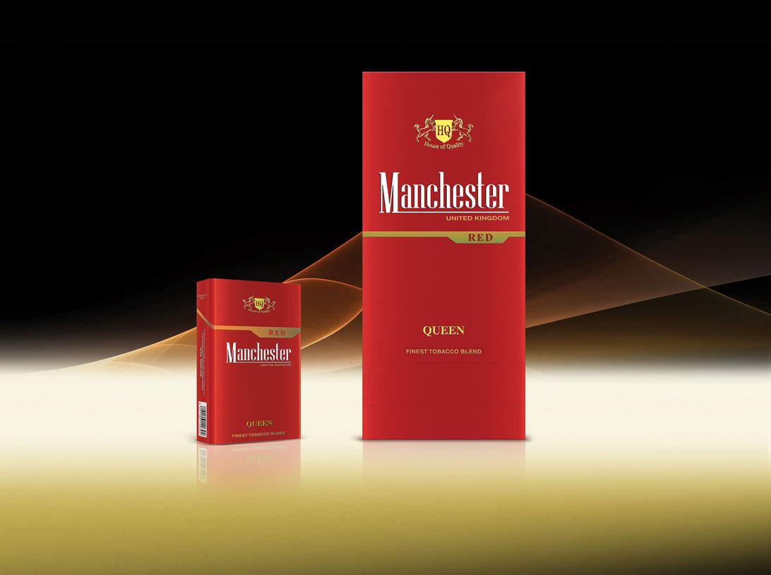 Manchester Queen red cigarettes 10 cartons - Click Image to Close