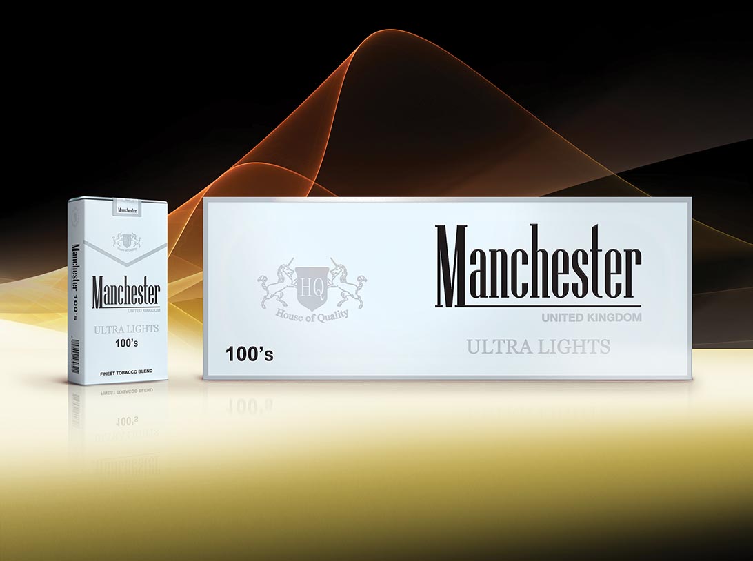 Manchester silver 100s cigarettes 10 cartons - Click Image to Close
