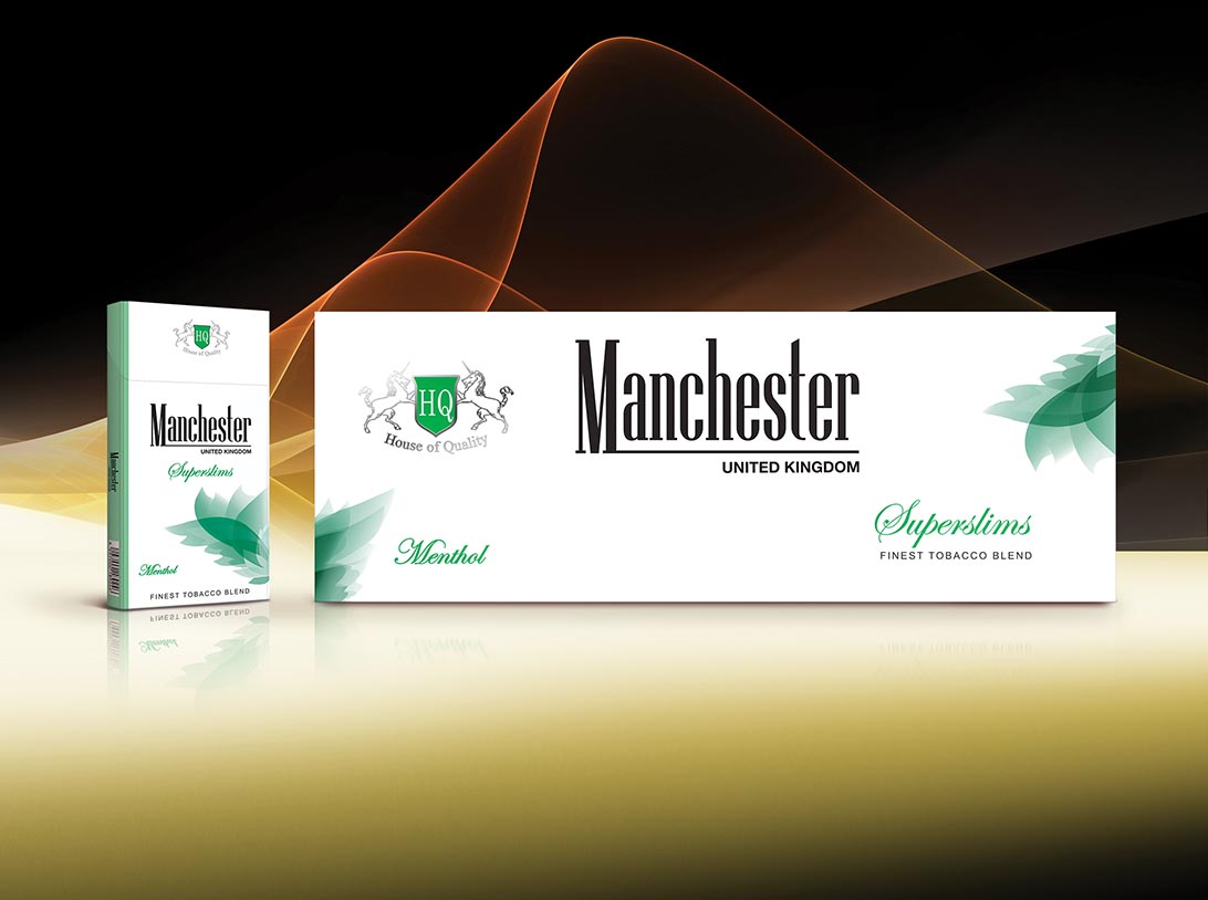 Manchester Superslim Menthol cigarettes 10 cartons - Click Image to Close