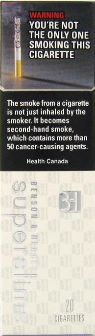 Benson and Hedges SuperSlims White cigarettes 10 cartons