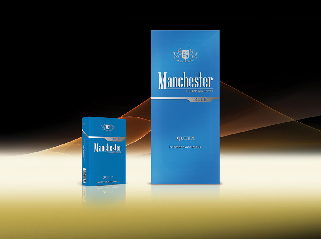 Manchester Queen blue cigarettes 10 cartons - Click Image to Close
