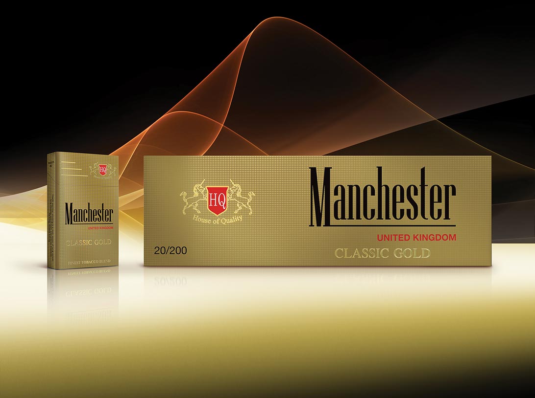 Manchester Round Corner Classic Gold cigarettes 10 cartons - Click Image to Close