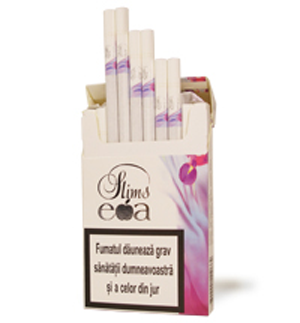 Eva Super Slims Purple Cigarettes 10 cartons
