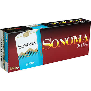 Sonoma Blue 100\'s Soft Pack cigarettes 10 cartons