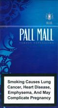 PALL MALL SUPER SLIMS BLUE (LIGHTS) 100`S Cigarettes 10 cartons