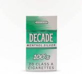 Decade Silver Menthol 100s Box cigarettes 10 cartons Decade Silver Menthol 100s Box cigarettes 10 cartons